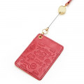 Japan Sanrio Genuine Leather Pass Case - Hello Kitty / Pink - 6
