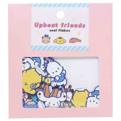 Japan Sanrio Upbeat Friends Seal Flakes Sticker - Pink