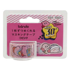 Japan Kirby Bande Washi Tape Sticker Roll - 30th Pink