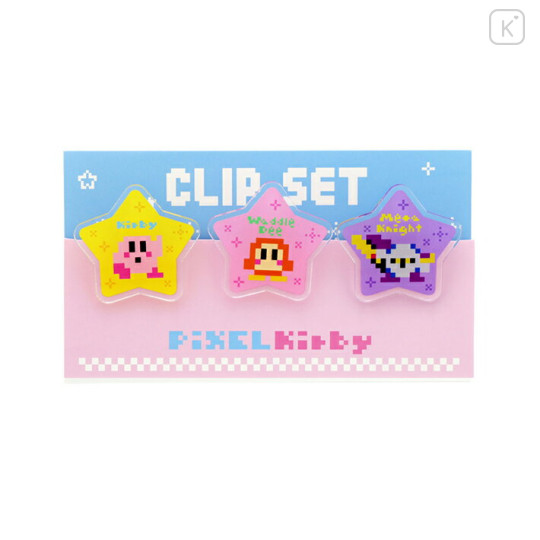 Japan Kirby Acrylic Clip Set - Pixel Art Kirby - 1