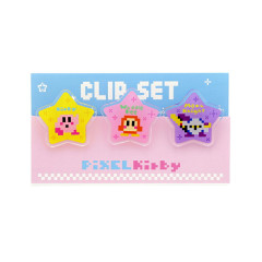 Japan Kirby Acrylic Clip Set - Pixel Art Kirby