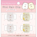 Japan San-X Mini Hair Clip Set - Sumikko Gurashi / Shirokuma & Neko - 1