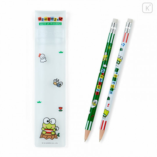Japan Sanrio Pencil Style Ball Pen Set - Keroppi / Forever Sanrio - 2