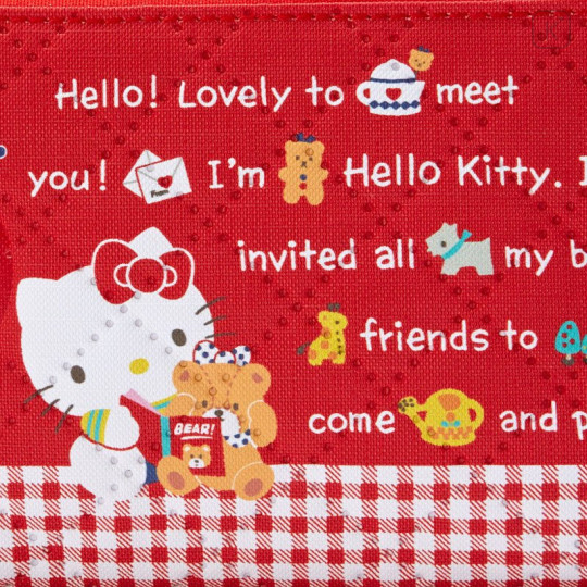 Japan Sanrio Quilted Pen Case - Hello Kitty / Forever Sanrio - 4