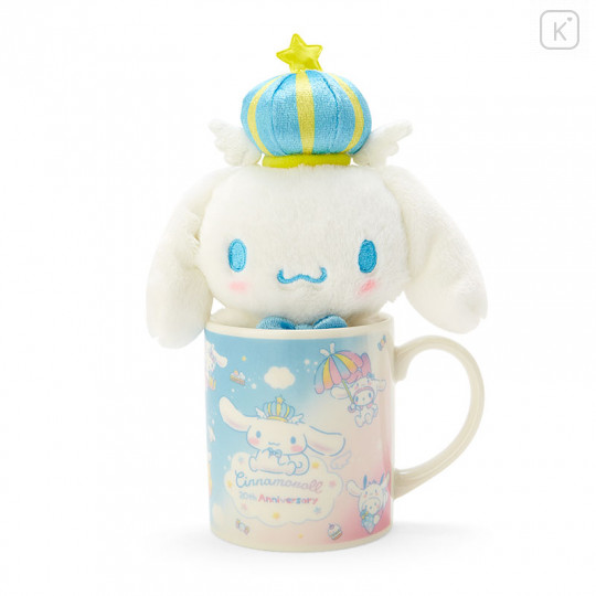 Japan Sanrio Mascot Holder & Mug - Cinnamoroll / 20th Crown - 3