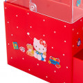 Japan Sanrio Cosmetic Case with Lid - Hello Kitty - 6