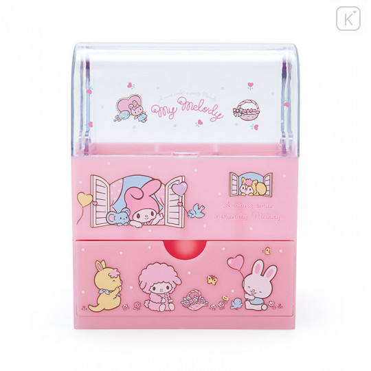 Japan Sanrio Cosmetic Case with Lid - My Melody - 1