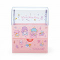 Japan Sanrio Cosmetic Case with Lid - Little Twin Stars - 1
