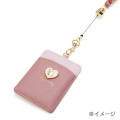 Japan Sanrio Pass Case with Reel - My Melody / Heart - 5
