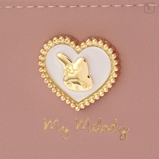Japan Sanrio Long Wallet - My Melody / Heart - 4