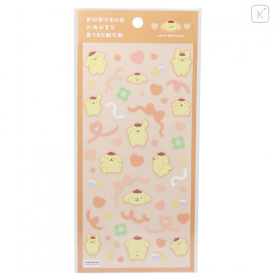 Japan Sanrio Popping Party Sticker - Pompompurin - 1