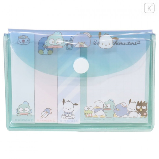 Japan Sanrio Sticky Notes with Case - Mix Blue - 1