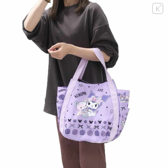 Japan Sanrio Balloon Tote Bag - Kuromi - 2