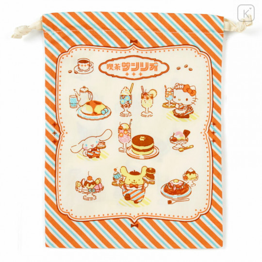 Japan Sanrio Drawstring Bag Set - Cafe Sanrio 2nd store - 3