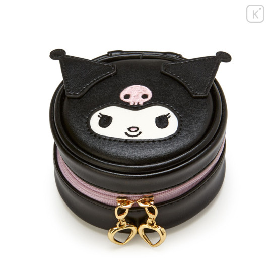 Japan Sanrio Round Pouch - Kuromi - 1