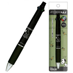 Japan Peanuts Jetstream 4+1 Multi Pen & Mechanical Pencil - Snoopy & Woodstock / Black