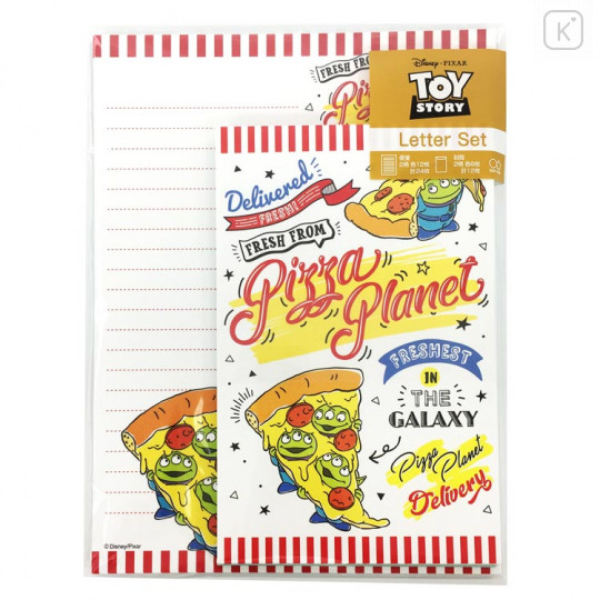 Japan Disney Letter Writing Set - Aliens / Pizza Planet - 1