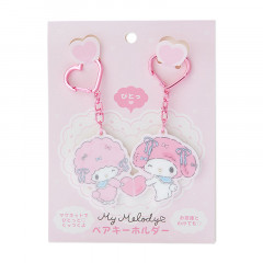 Japan Sanrio Pair Keychain - My Melody & My Sweet Piano / Always Together