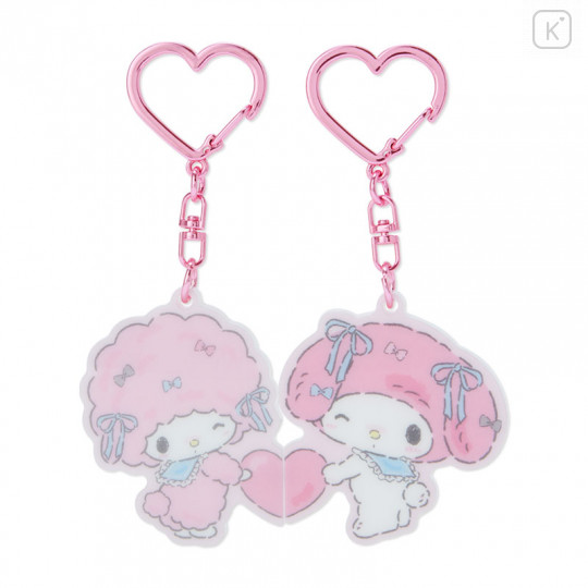Japan Sanrio Pair Keychain - My Melody & My Sweet Piano / Always Together - 2