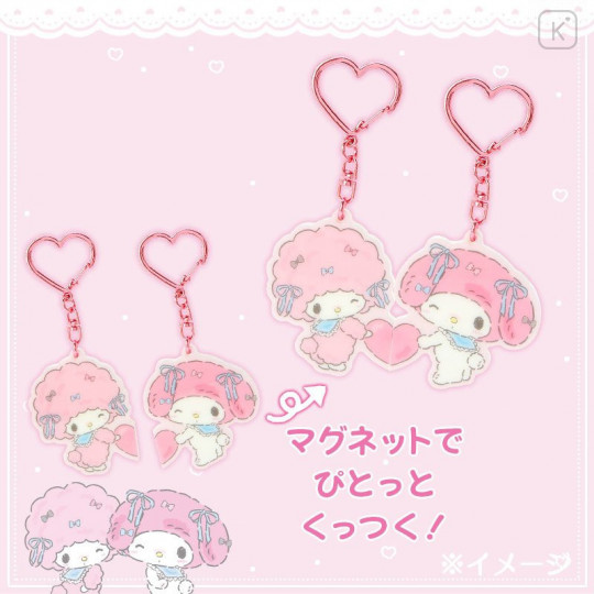Japan Sanrio Pair Keychain - My Melody & My Sweet Piano / Always Together - 7