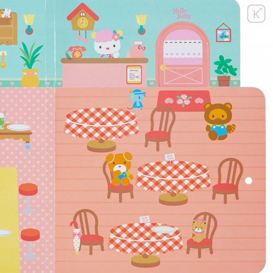 Japan Sanrio Playing Sticker Set - Hello Kitty / Cafe Restaurant - 6