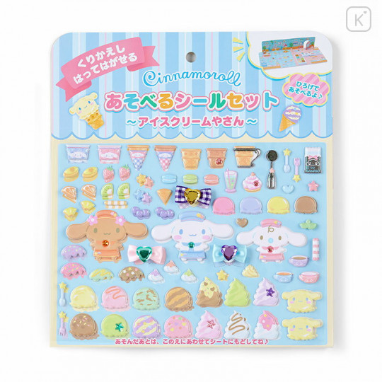 Japan Sanrio Playing Sticker Set - Cinnamoroll / Ice Cream Shop - 1
