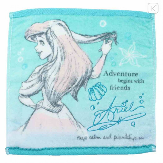 Japan Disney Antibacterial Deodorant Mini Towel - Ariel / Mellow Lagoon - 1