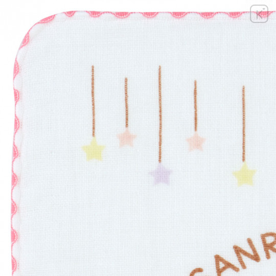 Japan Sanrio Gauze Towel Handkerchief - Sanrio Baby Pink - 3