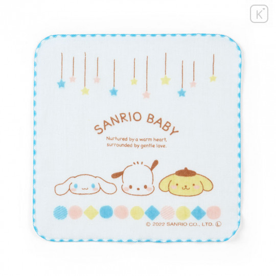 Japan Sanrio Gauze Towel Handkerchief - Sanrio Baby Blue - 1