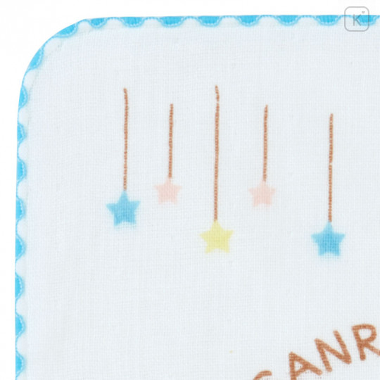Japan Sanrio Gauze Towel Handkerchief - Sanrio Baby Blue - 3