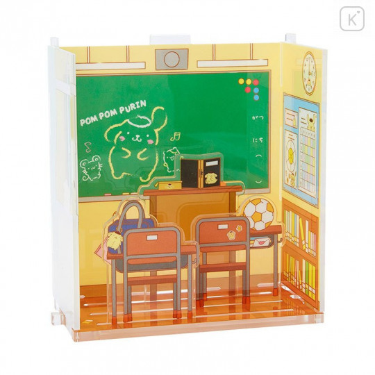Japan Sanrio Acrylic Stand Room - Pompompurin Classroom / Enjoy Idol - 6