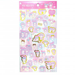 Japan Sanrio Gold Accent Sticker - My Melody & Sweet Piano / 2022 Loose Relax