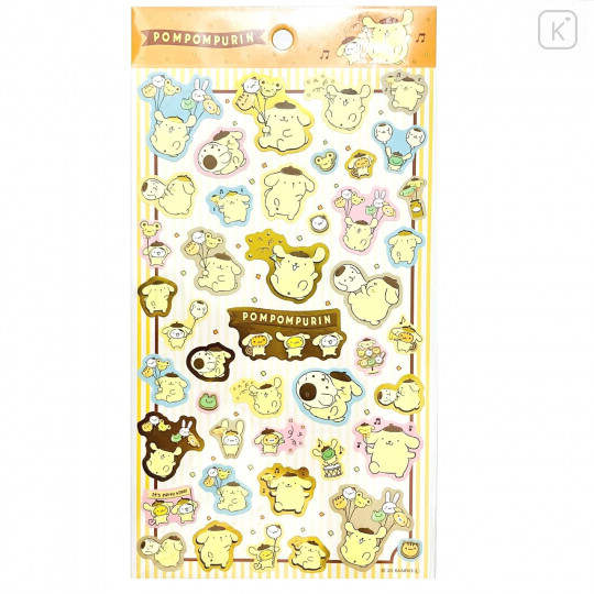 Japan Sanrio Gold Accent Sticker - Pompompurin / 2022 Parade - 1