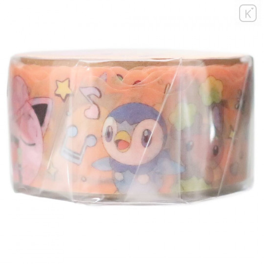 Japan Pokemon Die-cut Washi Masking Tape - Music / Eevee & Jigglypuff & Pikachu & Piplup - 2