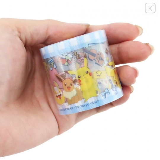 Japan Pokemon Yojo Masking Tape - Music / Eevee & Jigglypuff & Pikachu & Piplup - 2