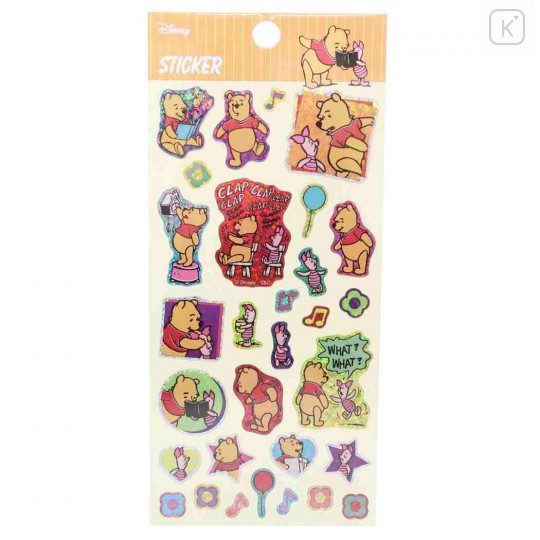Japan Disney Sheet Sticker - Pooh & Piglet - 1