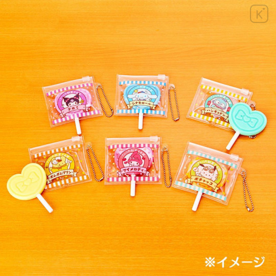 Japan Sanrio Keychain with Mirror - Pompompurin / Candy Shop - 6