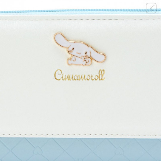 Japan Sanrio Long Wallet - Cinnamoroll / Plate - 4
