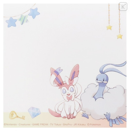 Japan Pokemon Square Memo - Dream / Eevee & Pikachu - 5