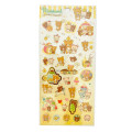 Japan San-X Gold Foil Clear Seal Sticker - Rilakkuma / Funny Amusement Park / Yellow - 1
