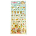 Japan San-X Gold Foil Clear Seal Sticker - Rilakkuma / Funny Amusement Park / Blue - 1