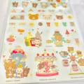 Japan San-X Gold Foil Clear Seal Sticker - Rilakkuma / Funny Amusement Park / Blue - 2
