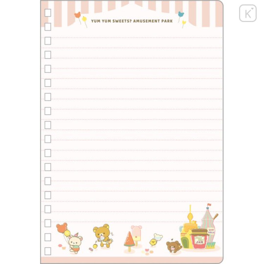 Japan San-X B6 Twin Ring Notebook - Rilakkuma / Funny Amusement Park / Ferris Wheel - 2