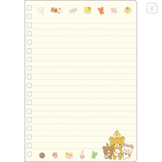 Japan San-X B6 Twin Ring Notebook - Rilakkuma / Funny Amusement Park / Souvenir Shop - 2