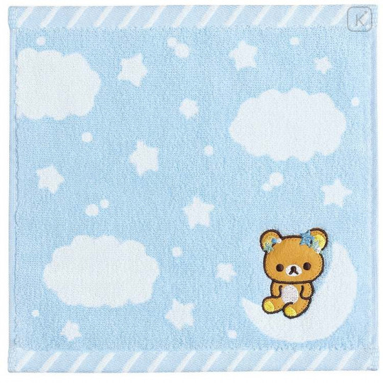 Japan San-X Mini Towel - Rilakkuma / Sky Blue - 1