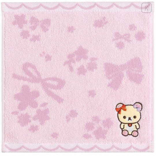 Japan San-X Mini Towel - Korilakkuma / Ribbon Pink - 1