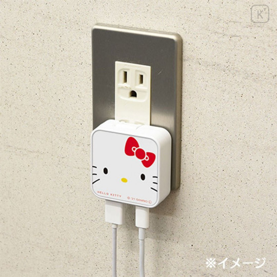 Japan Sanrio Usb & Usb-C Port Power Adapter - Hello Kitty - 7