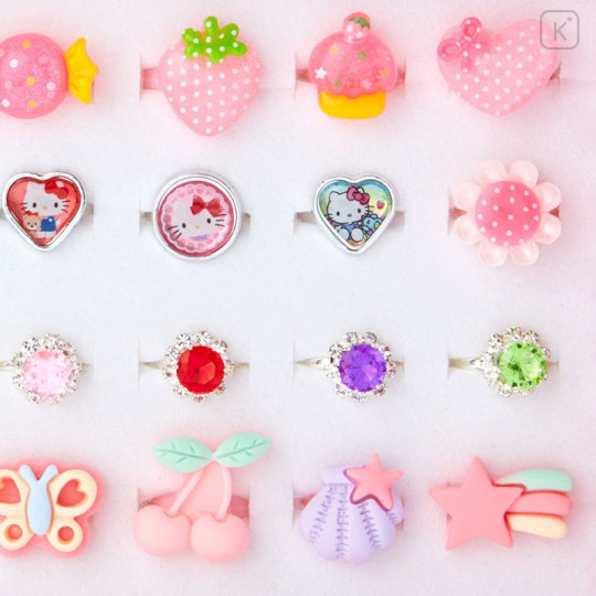 Japan Sanrio Kids Fashionable Ring Set - Hello Kitty - 6