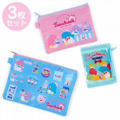 Japan Sanrio Flat Pouch Set - Tuxedosam / Candy Shop