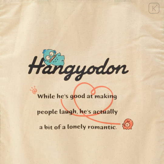 Japan Sanrio Piping Tote Bag - Hangyodon - 4